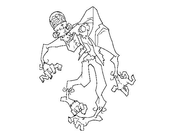 Desenho de Frankenstein zombie para Colorir