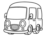 Desenho de Furgonetal clássico para colorear