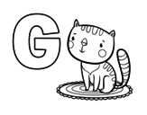 Desenho de G de Gato para colorear