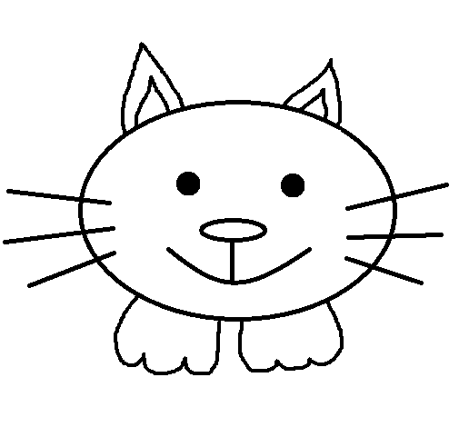 Desenho de Gatito 3 para Colorir