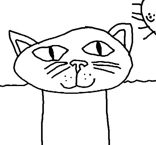 Desenho de Gato 11 para Colorir
