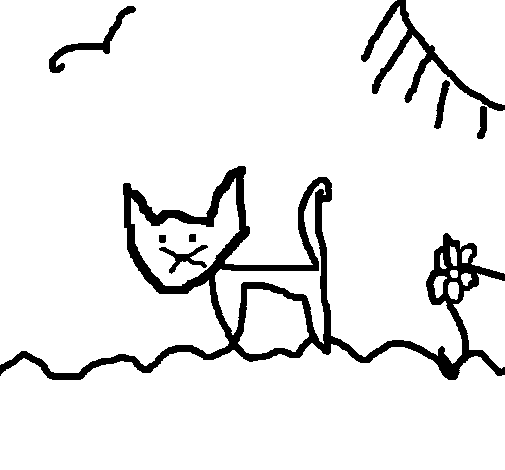 Desenho de Gato 9 para Colorir