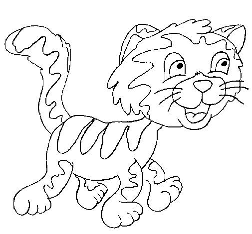 Desenho de Gato com manchas para Colorir