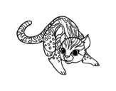 Desenho de Gato selvagem africano para colorear