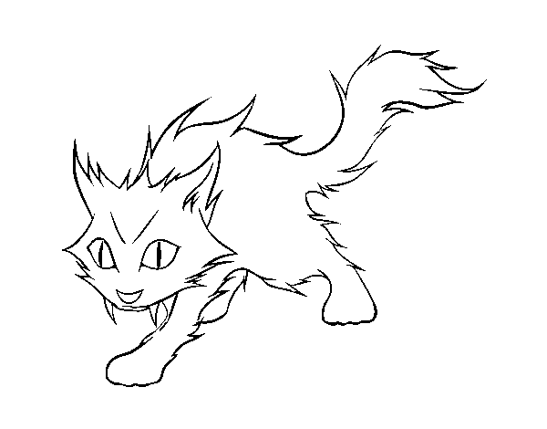Desenho de Gato Yule para Colorir