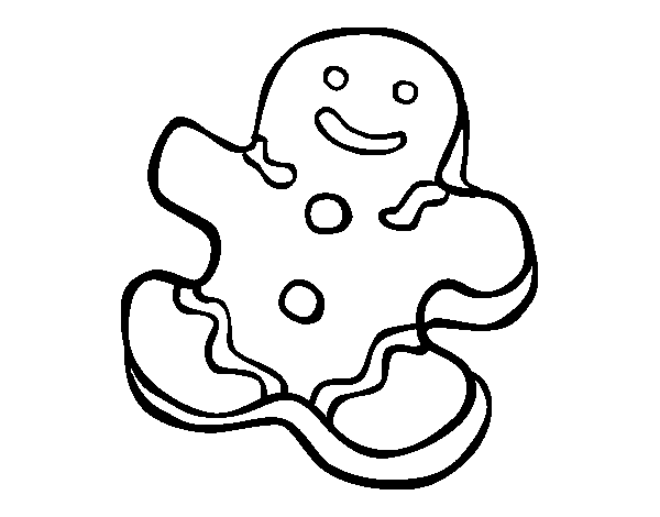 Desenho de Gingerbread cookie para Colorir
