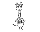 Desenho de Girafa minion para colorear
