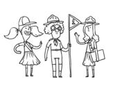 Desenho de Girl Scouts para colorear