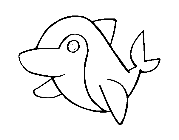 Desenho de Golfinho-comum para Colorir