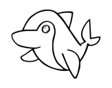 Desenho de Golfinho-comum para colorear