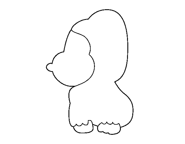 Desenho de Gorila bebé para Colorir