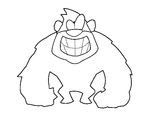 Desenho de Gorila peludo para Colorir