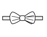 Desenho de gravata borboleta moderna  para colorear