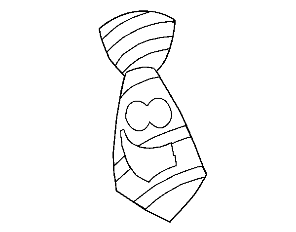 Desenho de Gravata para Colorir