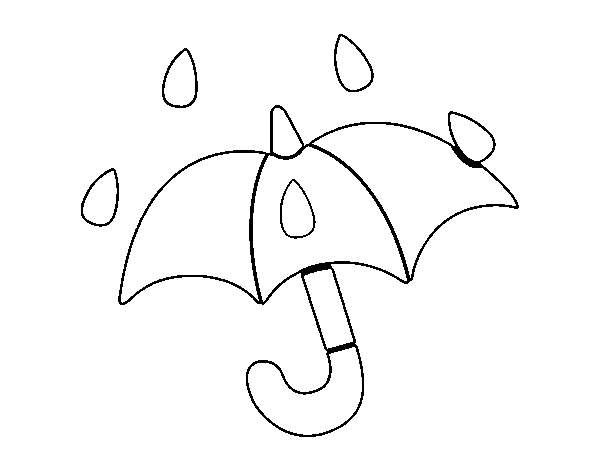 Desenho de Guarda-chuva aberto para Colorir