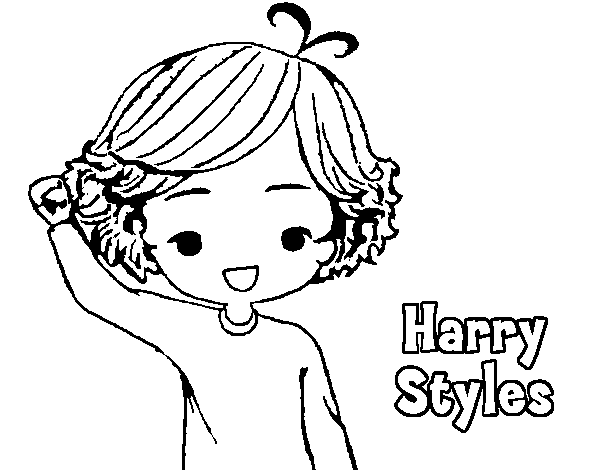 Desenho de Harry Styles para Colorir