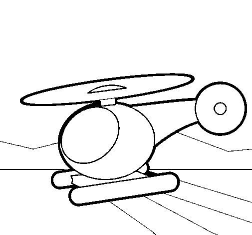 Desenho de Helicoptero pequeno para Colorir