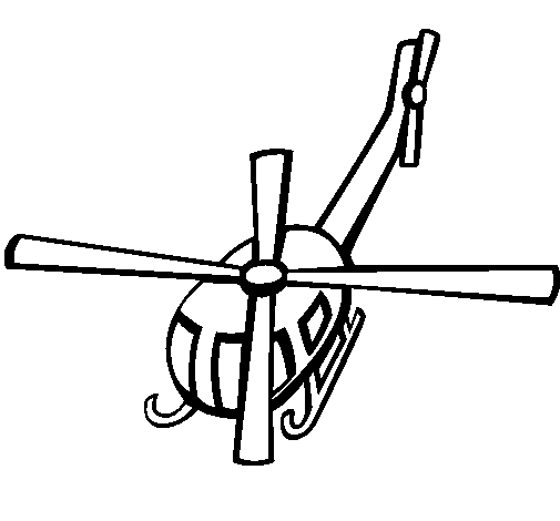 Desenho de Helicoptero V para Colorir