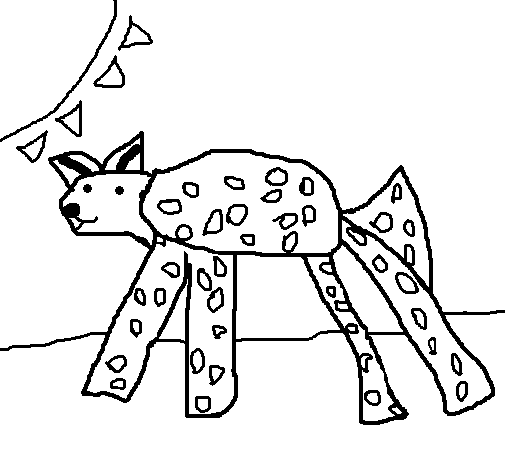 Desenho de Hiena para Colorir