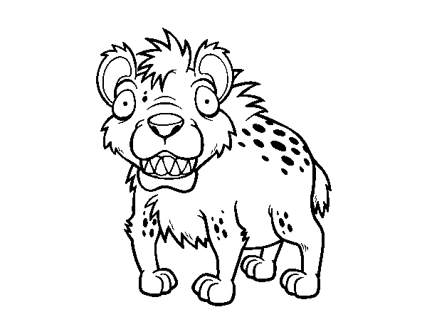 Desenho de Hiena-malhada para Colorir