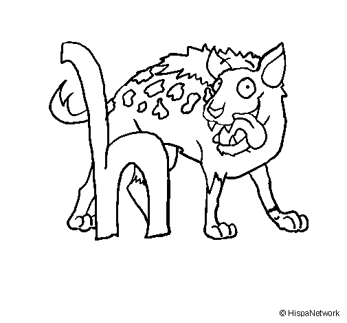 Desenho de Hiena para Colorir