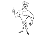 Desenho de Homem em traje de banho para colorear