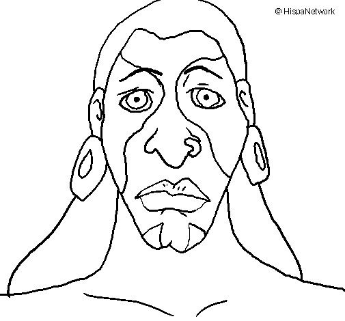 Desenho de Homem maia para Colorir