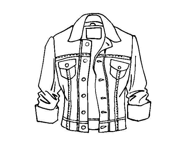Desenho de Jaqueta jeans para Colorir