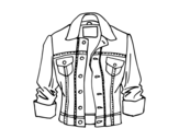 Desenho de Jaqueta jeans para colorear