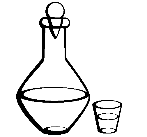 Desenho de Jarra e copo para Colorir