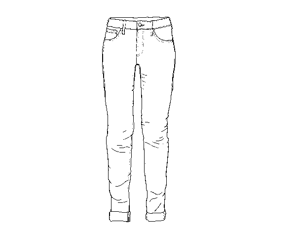 Desenho de Jeans para Colorir