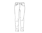 Desenho de Jeans para colorear