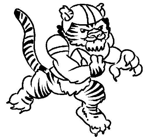 Desenho de Jogador tigre para Colorir