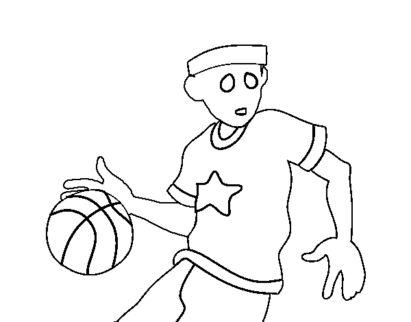 Desenho de Junior jogador de basquete para Colorir