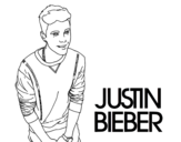 Desenho de Justin Bieber para colorear