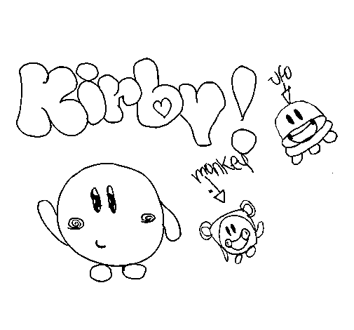 Desenho de Kirby 4 para Colorir
