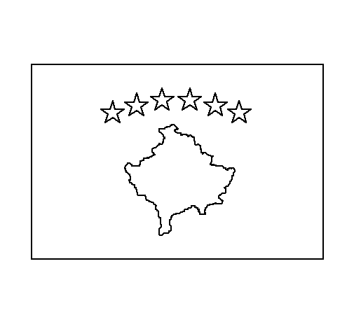 Desenho de Kosovo para Colorir