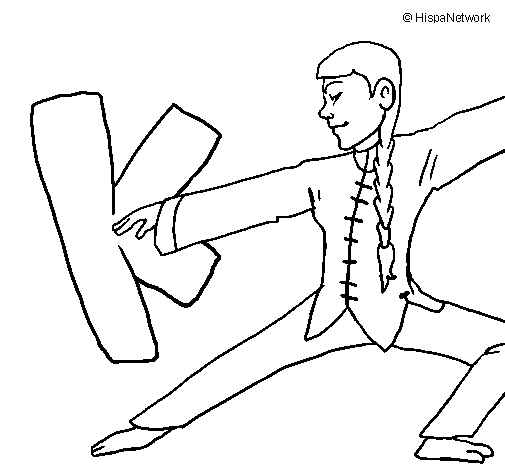 Desenho de Kung fu para Colorir