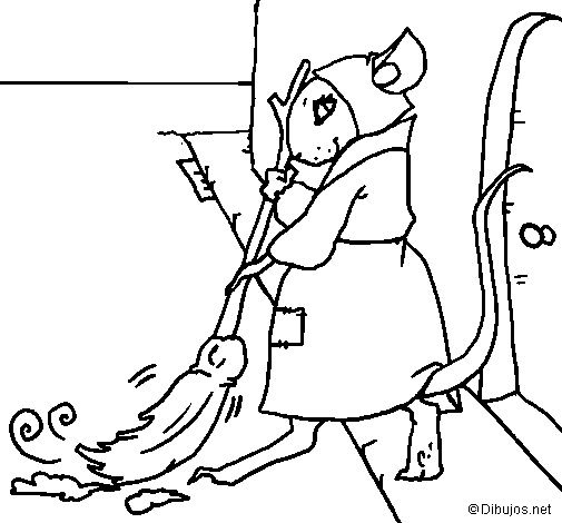 Desenho de La ratita presumida 1 para Colorir