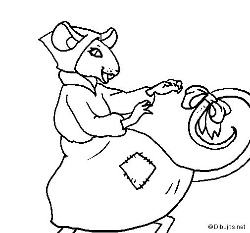 Desenho de La ratita presumida 7 para Colorir