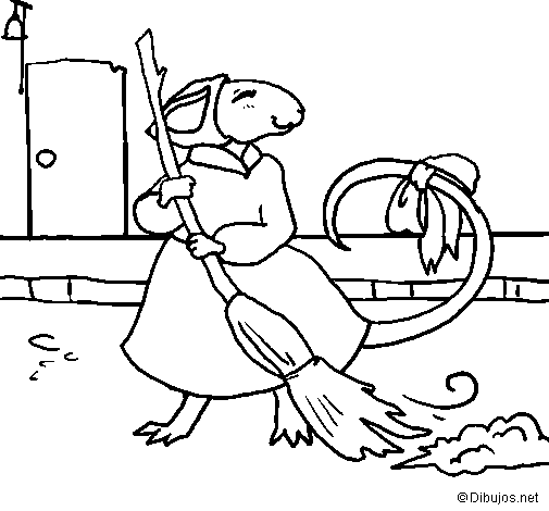Desenho de La ratita presumida 8 para Colorir