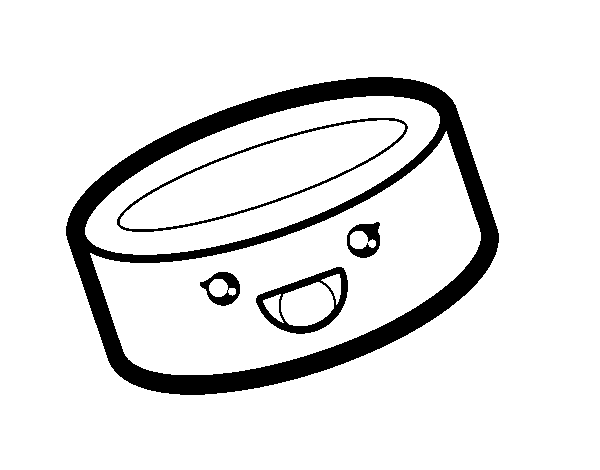 Desenho de Lata de comida para Colorir