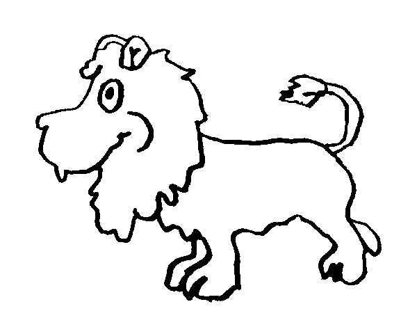 Desenho de Leão de perfil para Colorir