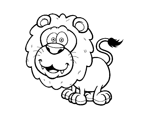 Desenho de Leão-do-congo para Colorir