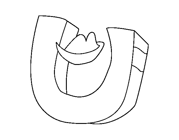 Desenho de Letra U para Colorir