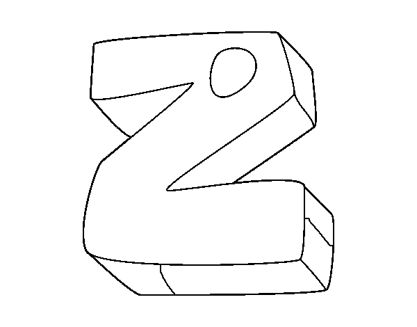 Desenho de Letra Z para Colorir