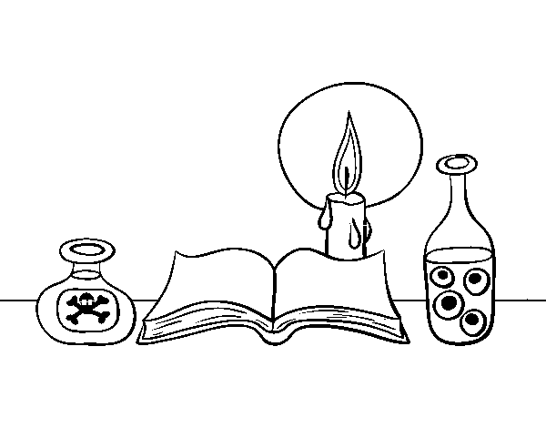 Desenho de Livro de feitiços para Colorir