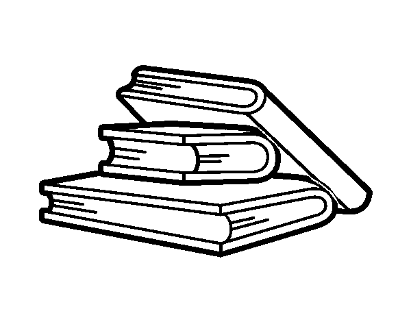 Desenho de Livros para ler para Colorir