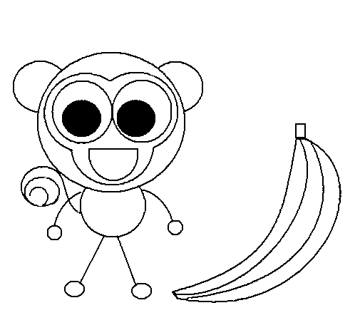 Desenho de Macaco 2 para Colorir