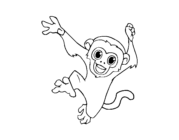 Desenho de Macaco-prego bebê para Colorir